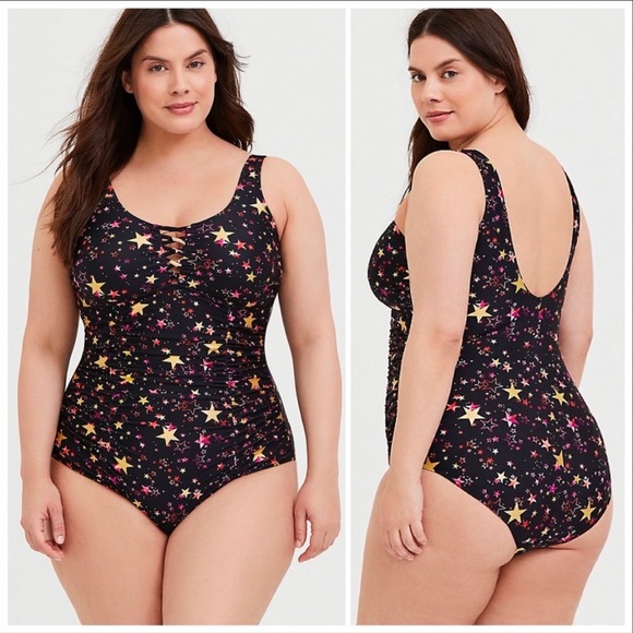 TORRID Magic Stars one piece bathing suit, 5X. - Picture 1 of 8